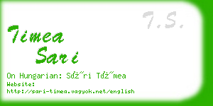 timea sari business card